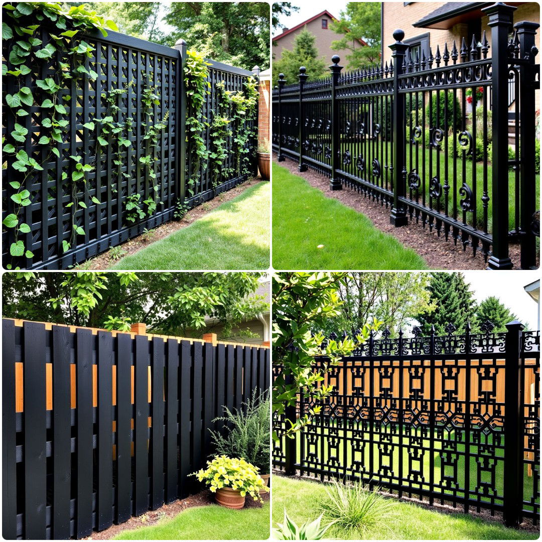 20 Black Fence Ideas for A Bold Outdoor Look