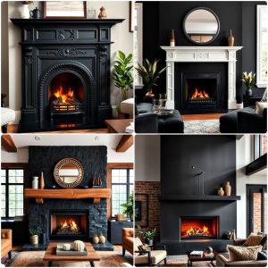 black fireplace ideas