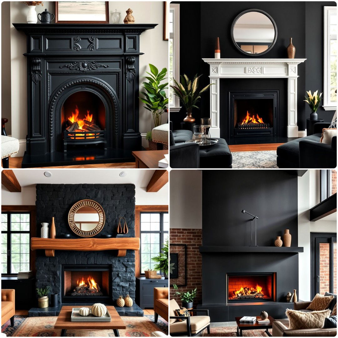 25 Black Fireplace Ideas To Create A Bold and Cozy Space