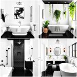 black floor bathroom with white walls ideas