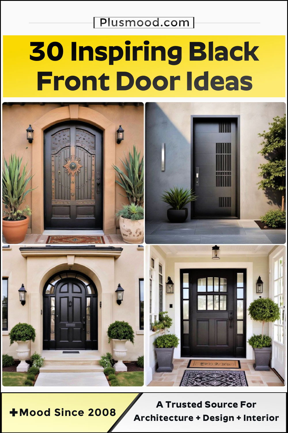 black front door ideas and inspiration