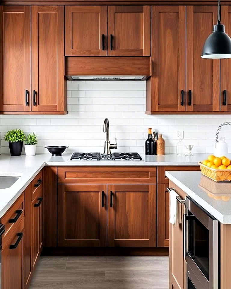 black hardware kitchen for a bold touch
