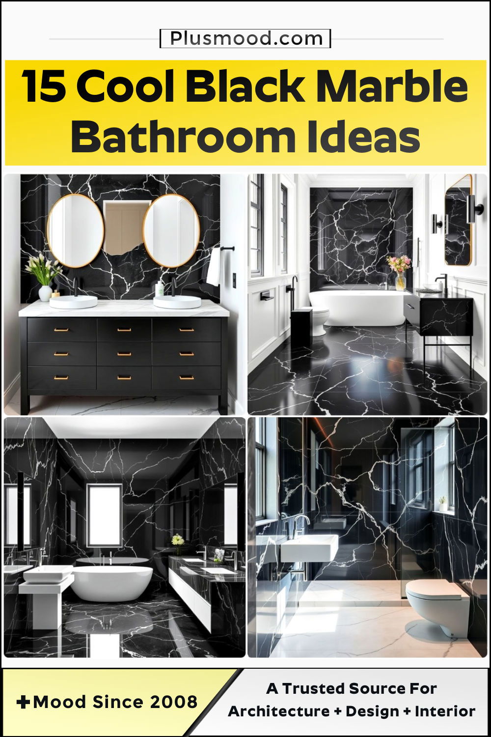 black marble bathrooms and inspiration