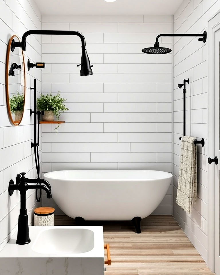 black metal fixtures