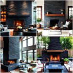 black stone fireplace ideas