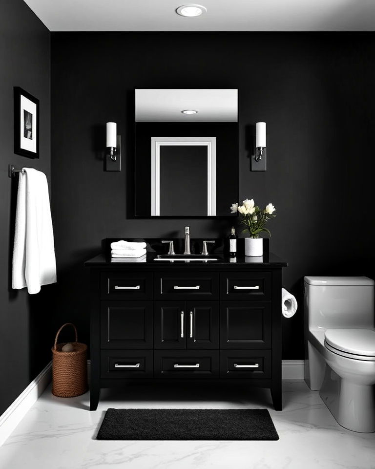 black vanities for bold contrast