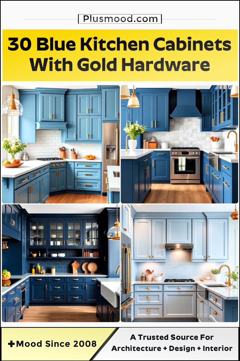 blue kitchen cabinets with gold hardware and inspiration