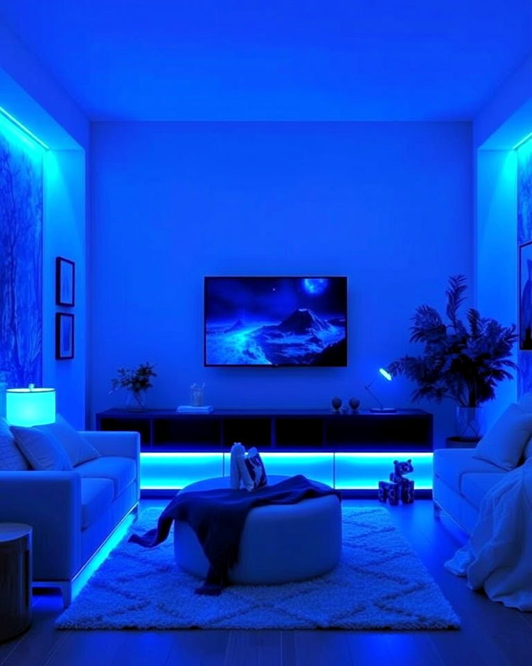 blue led accent lights