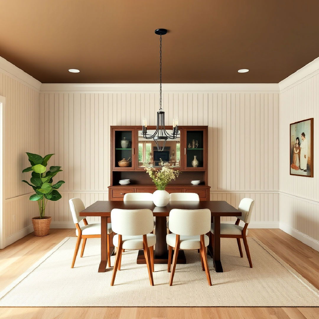 board and batten dining room wall paneling