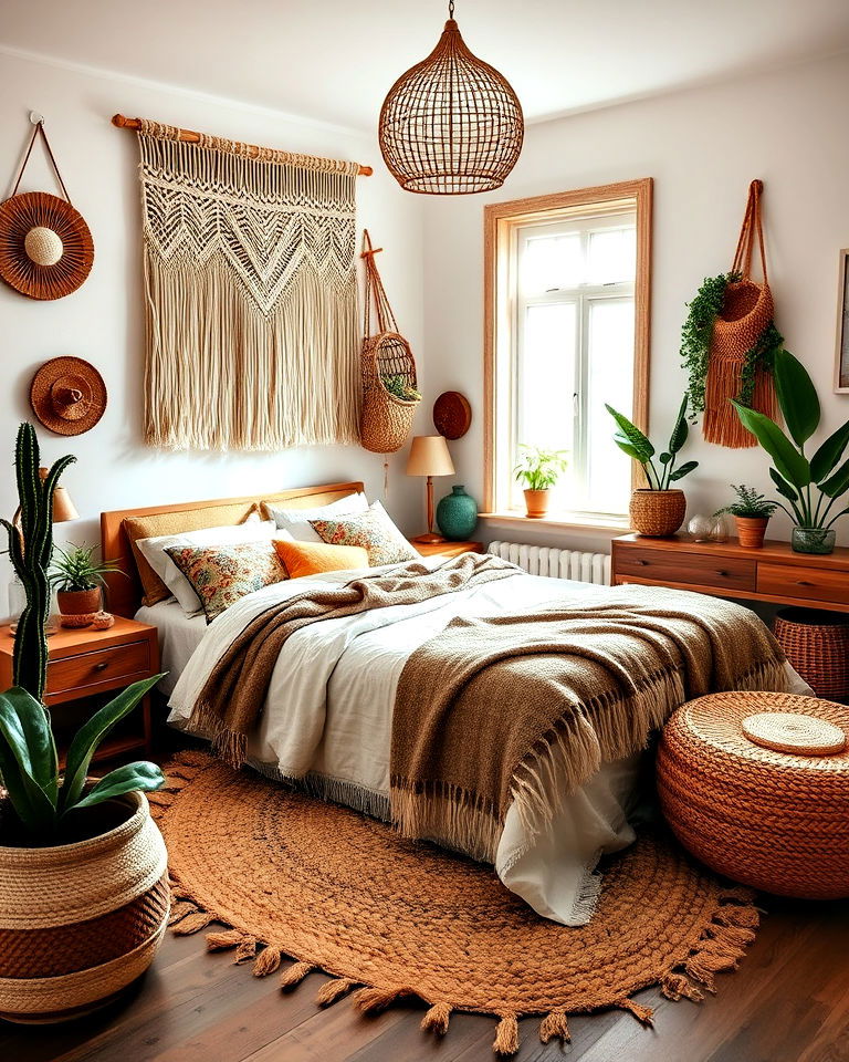 bohemian inspired retreat bedroom