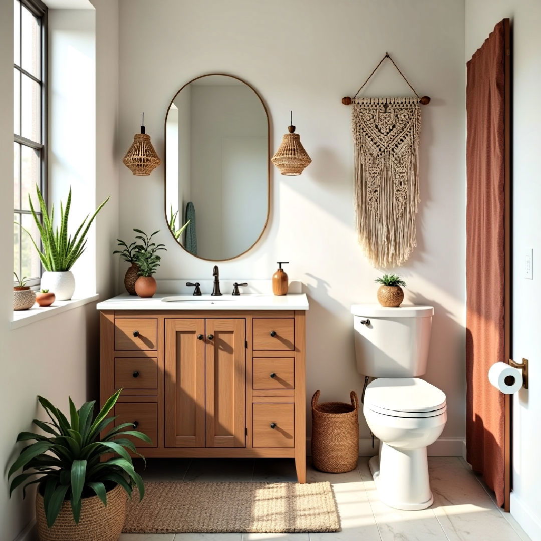 boho inspired teen bathroom decor
