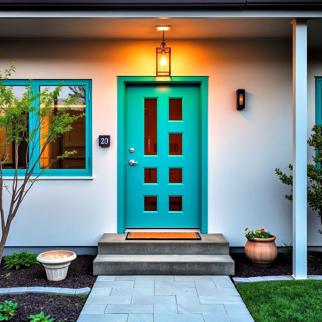 bold front door to add personal touch