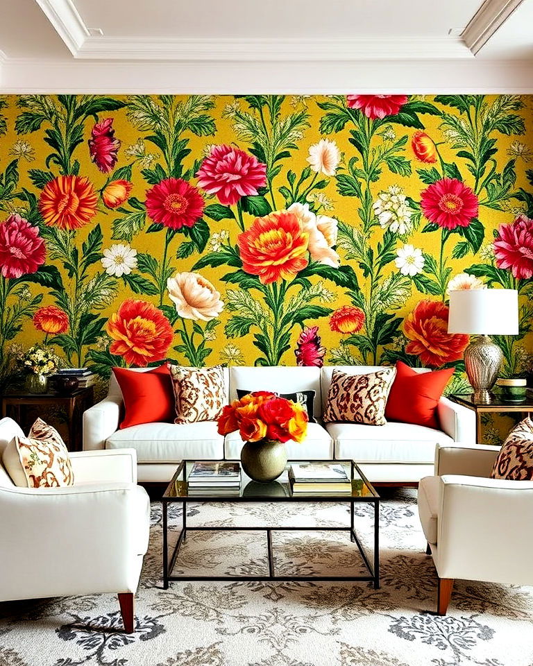 bold wallpaper with intricate patterns