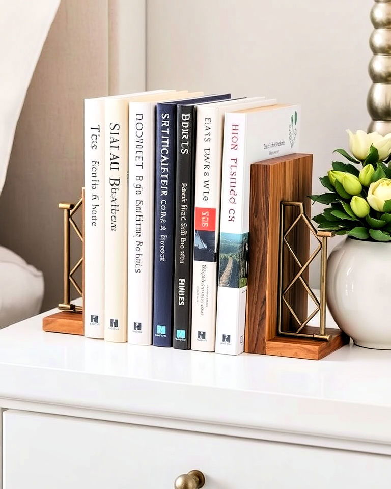 books with decorative bookends