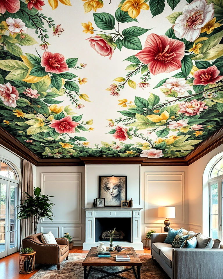 botanical ceiling murals