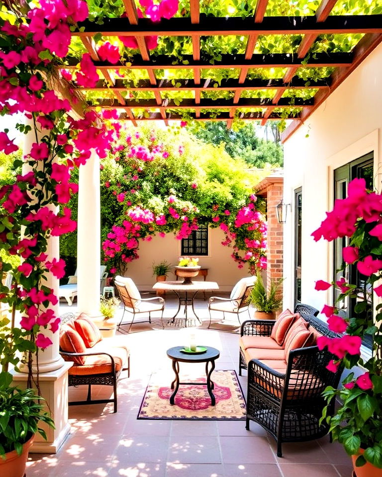 bougainvillea trellis patio