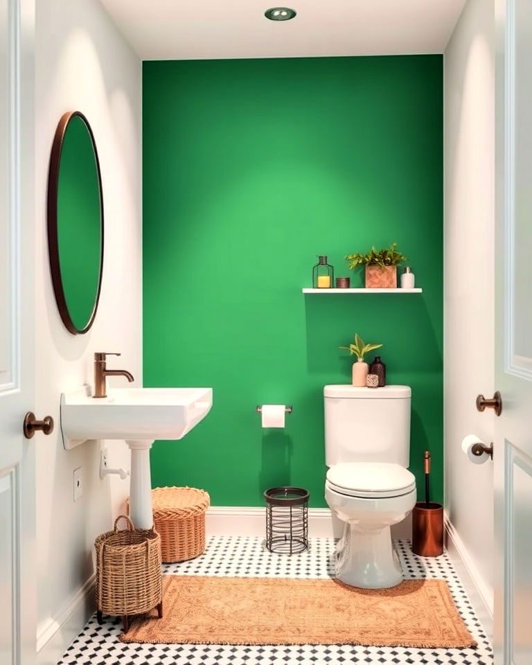 bright accent wall for depth