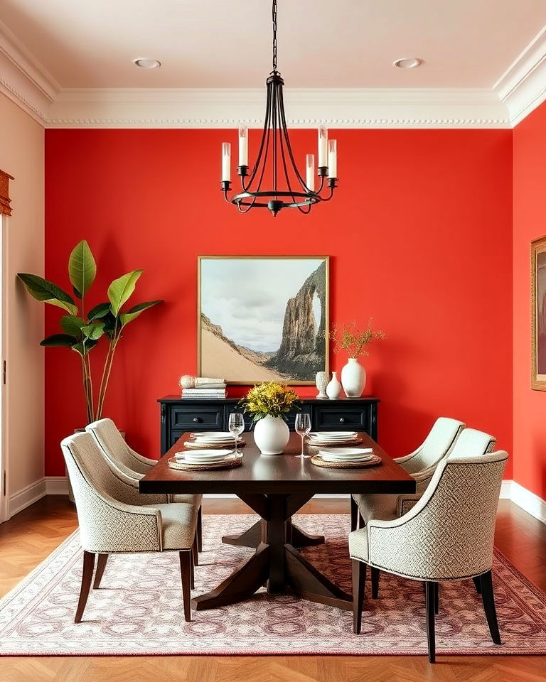 bright accent walls