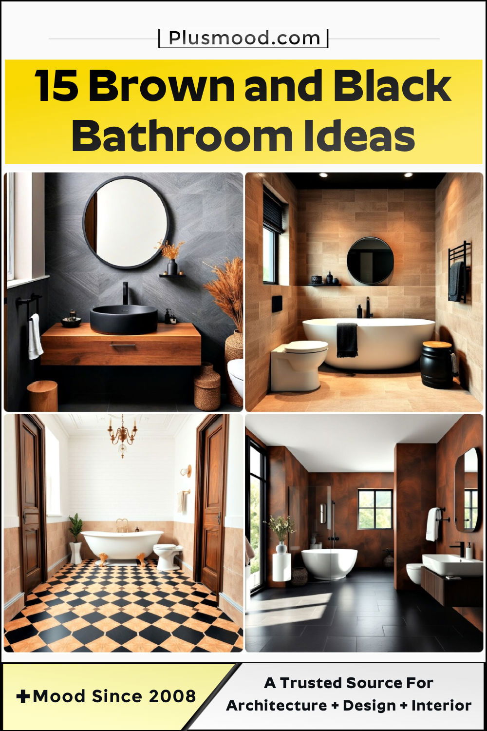 brown and black bathroom ideas and inspiration