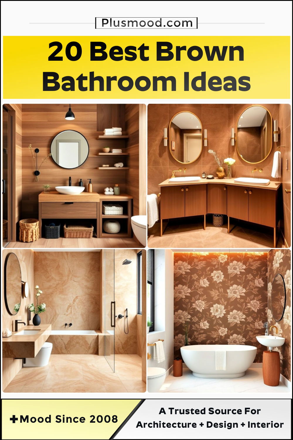 brown bathroom ideas and inspiration