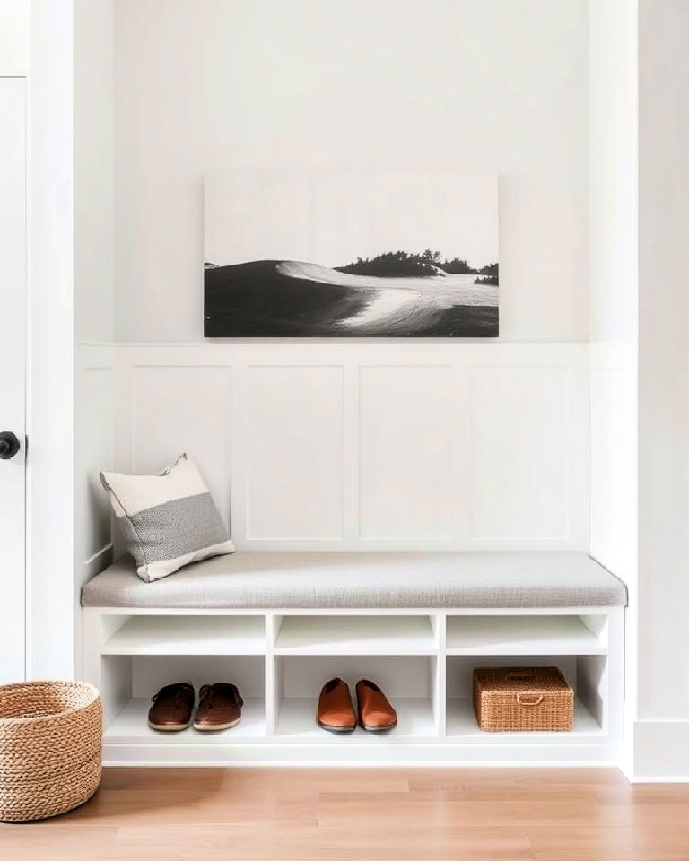 built in bench for seamless design