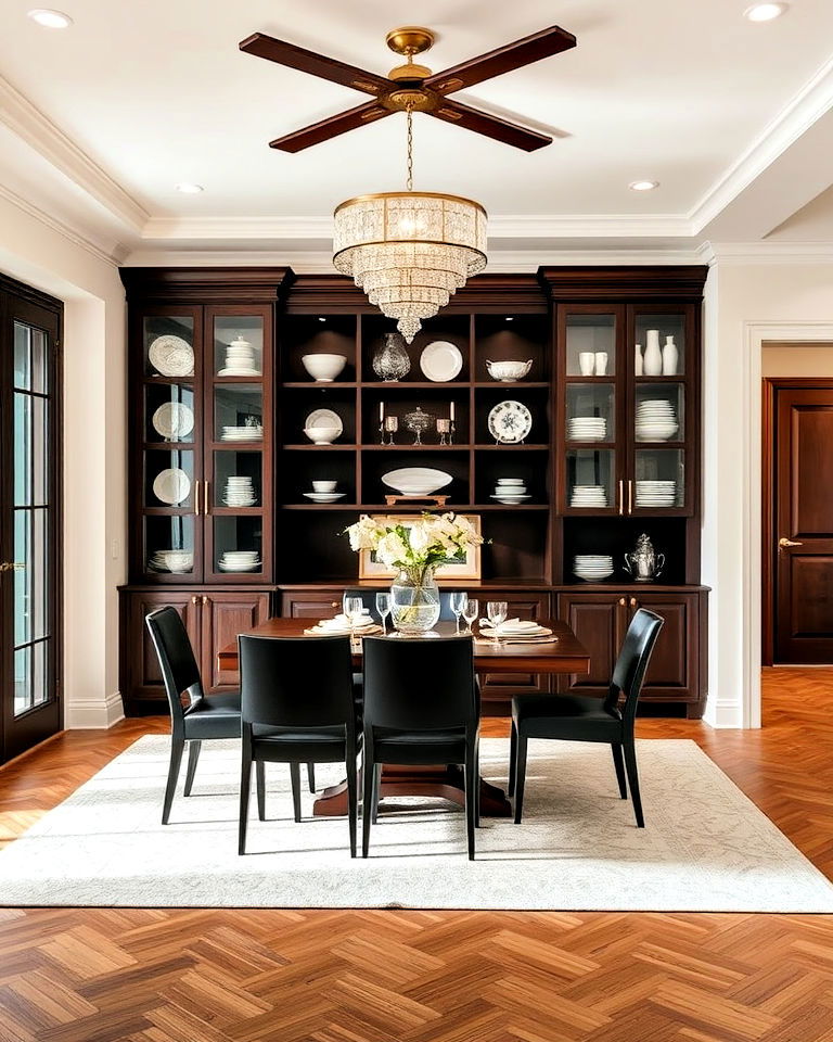 built in cabinetry for storage