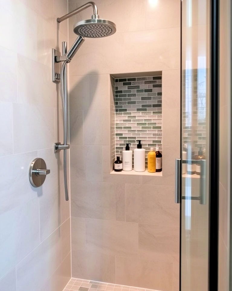 built in shower niche