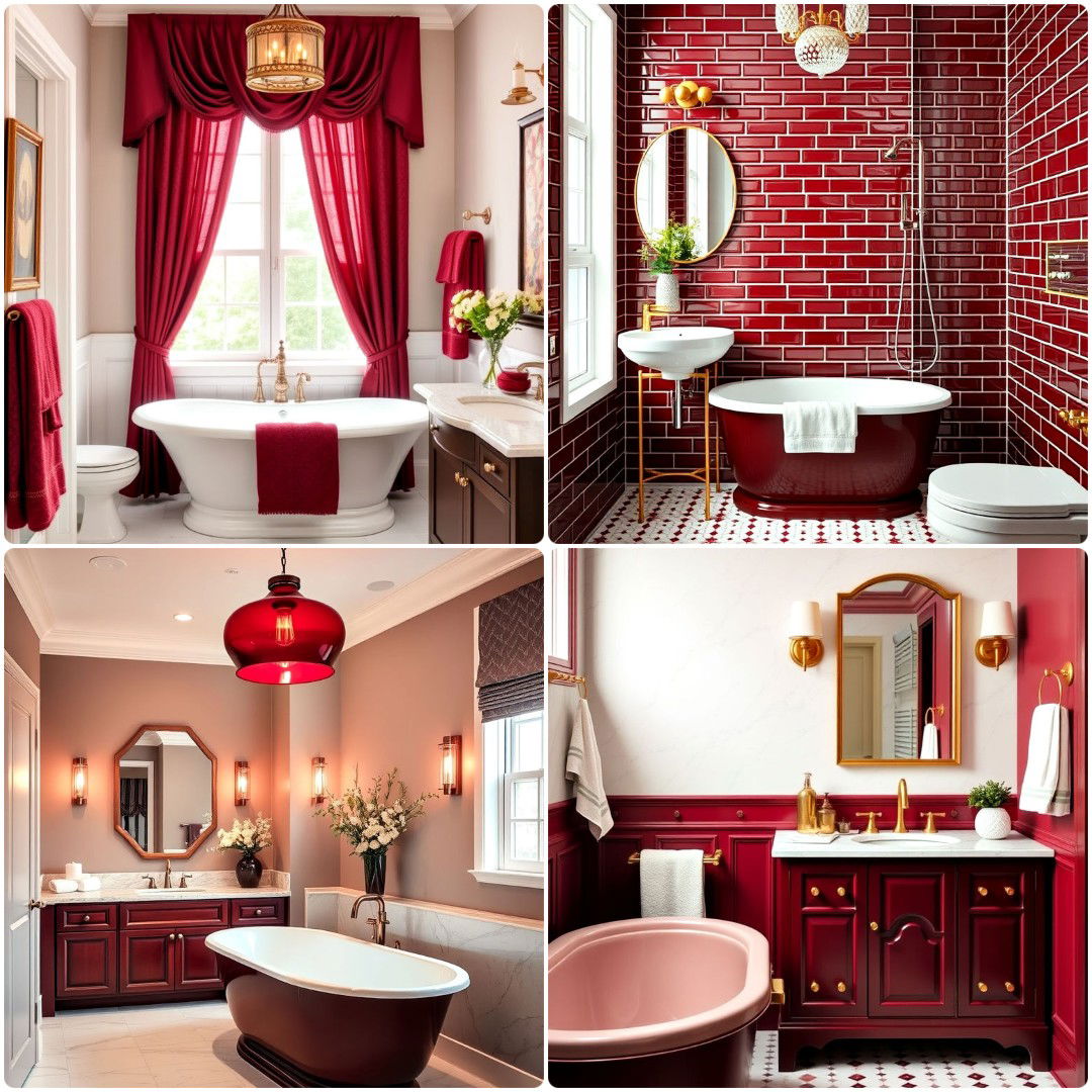 20 Burgundy Bathroom Ideas for A Bold and Elegant Space