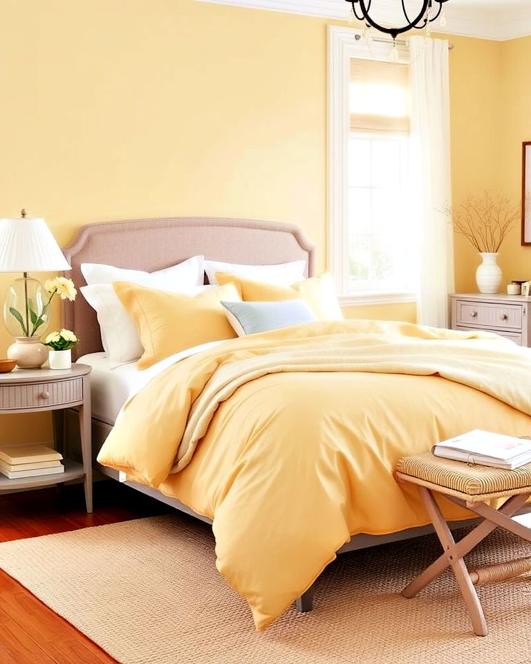 butter yellow bedding