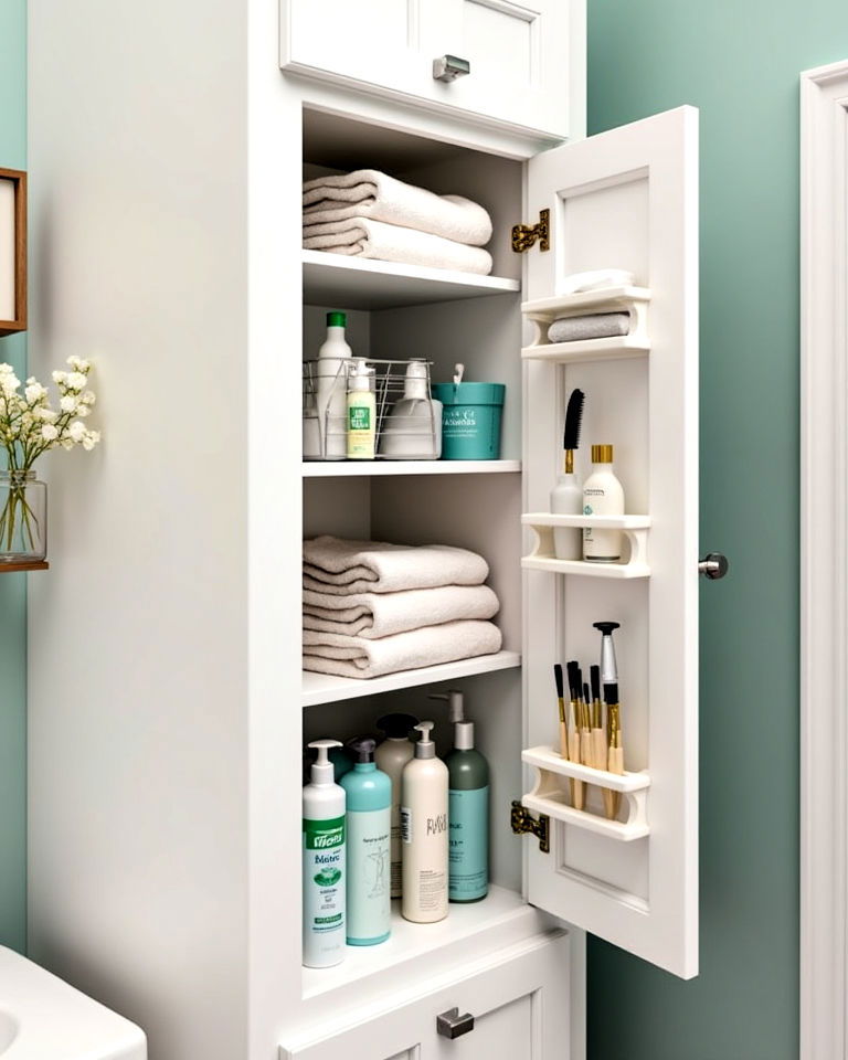 cabinet door organizers for hidden storage