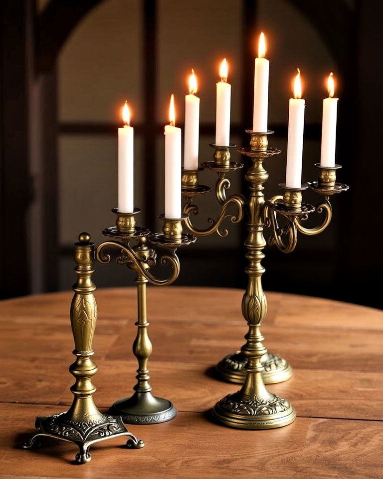 candelabras and candlesticks