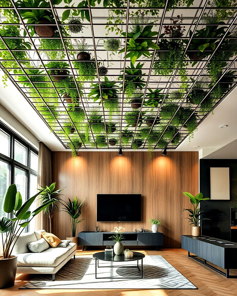 ceiling greenery grid