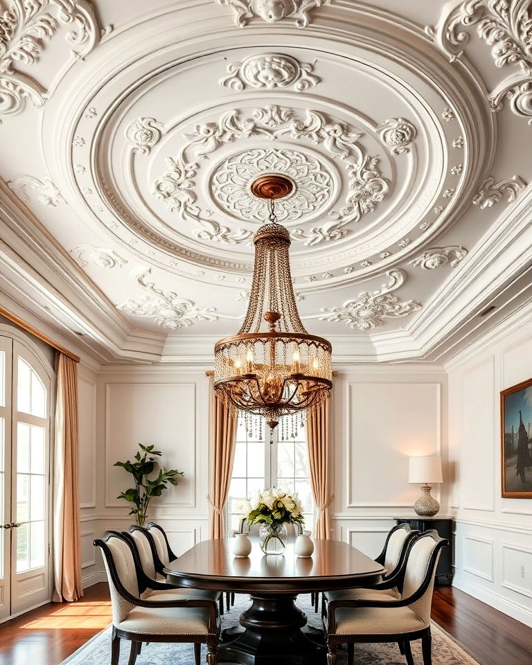 ceiling medallions parisian dining room