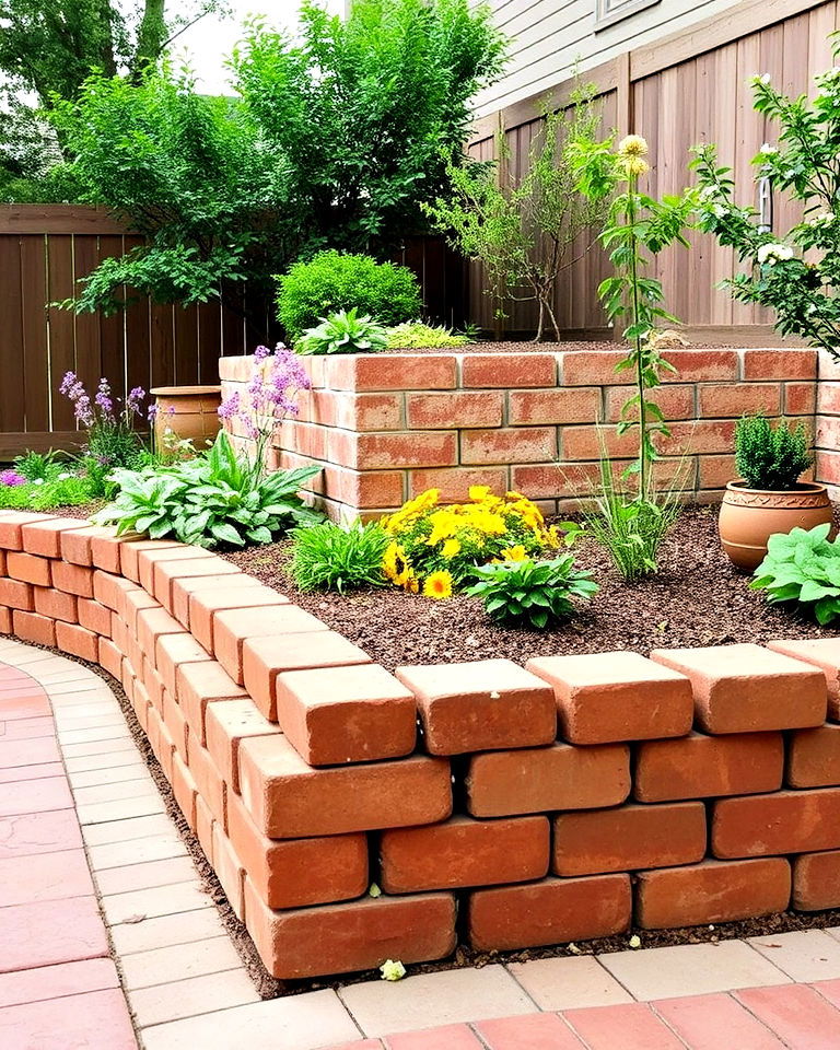 charming and durable brick paver retaining wall