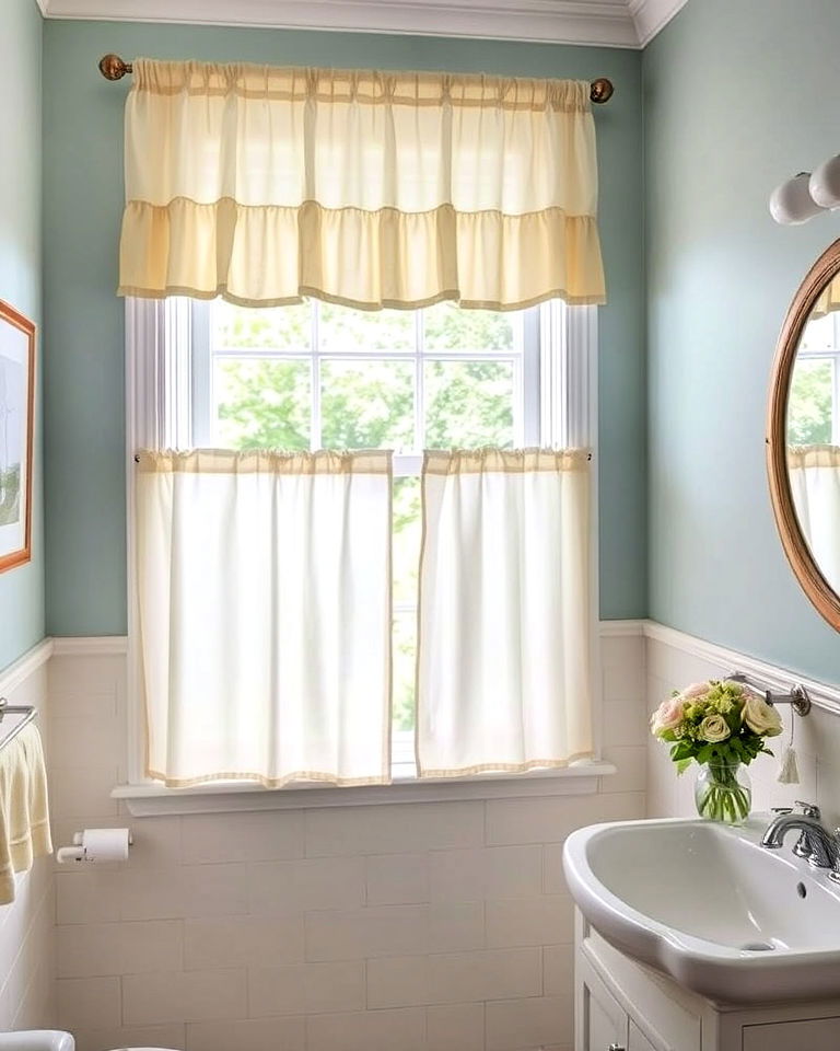 charming café curtains for any bathroom
