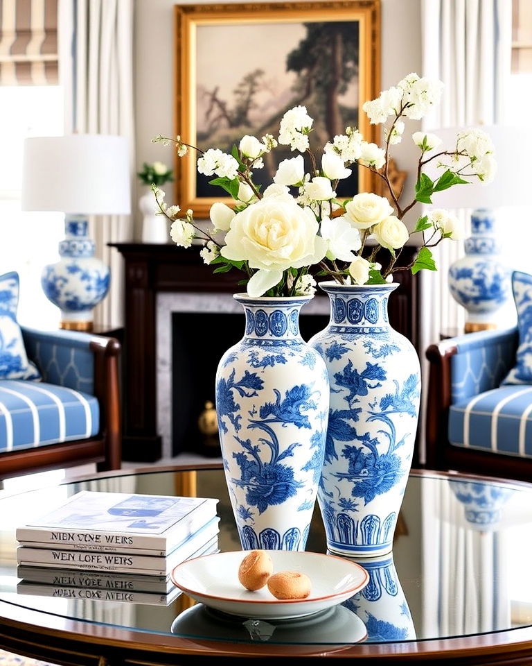 chinoiserie vase decor for any living room