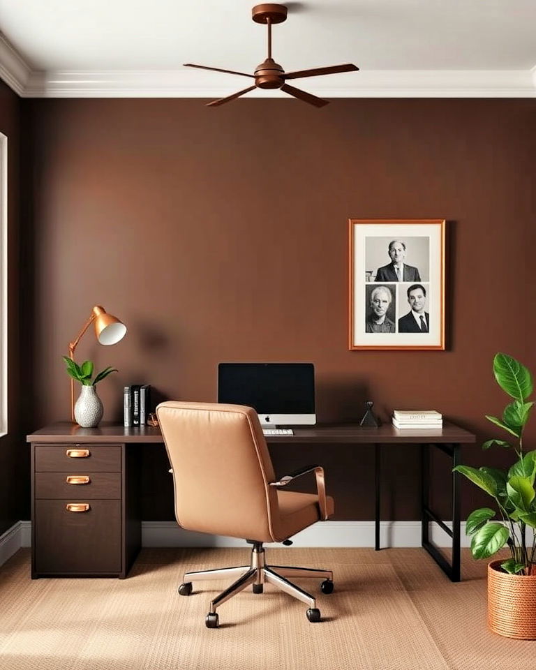 chocolate brown paint color for office