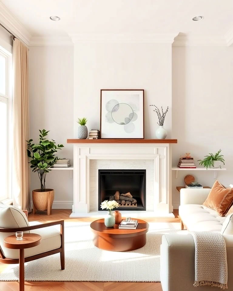 choose a minimalist mantel