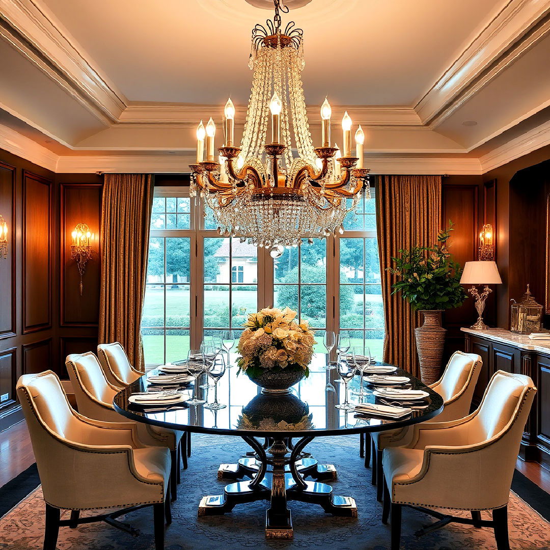 classic chandelier for formal dining room