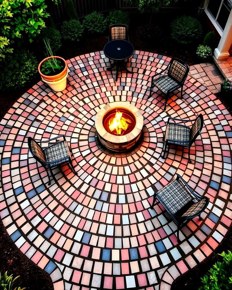 classic cobblestone circle design