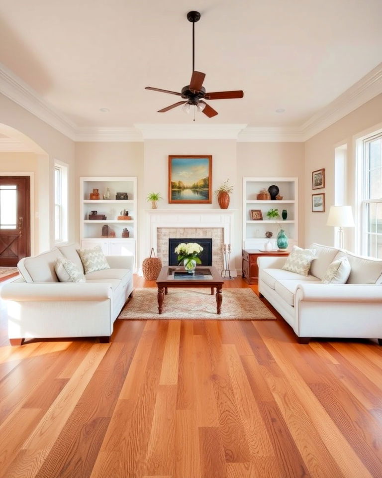 classic oak hardwood flooring living room