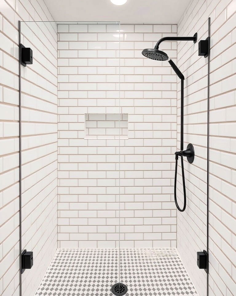 classic subway tiles bathroom design