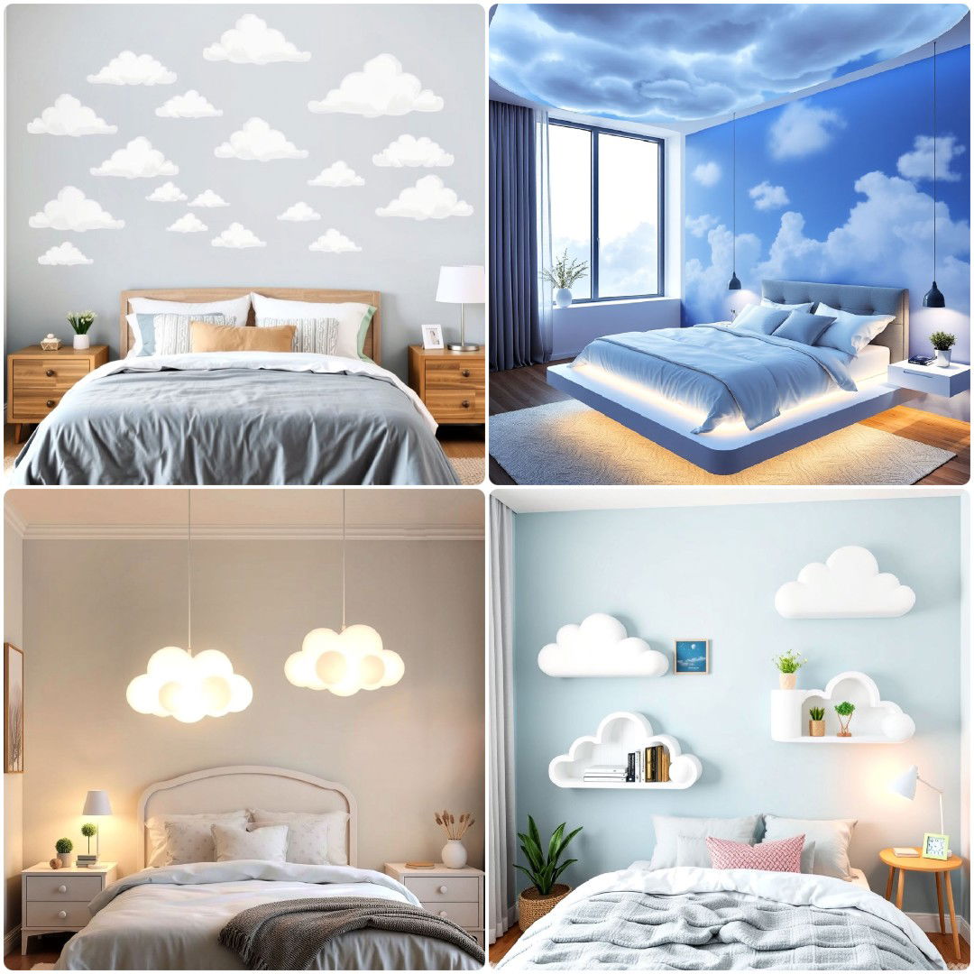 20 Cloud-Themed Bedroom Ideas For Dreamy Sleep Spaces