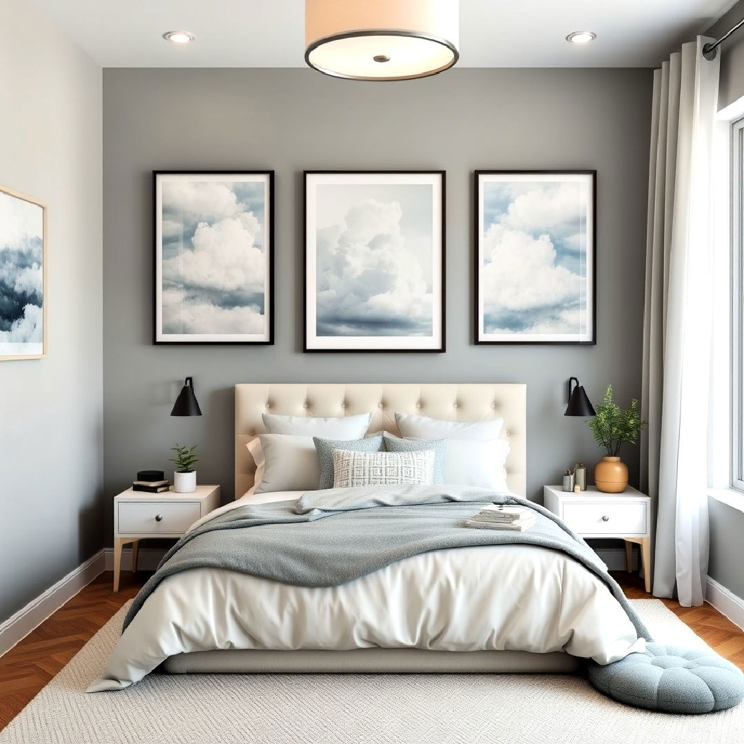 cloud themed wall art design