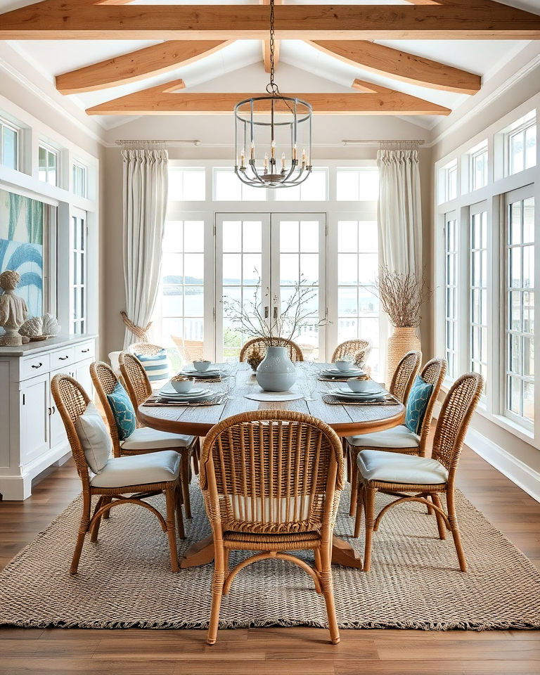 coastal inspired dining room