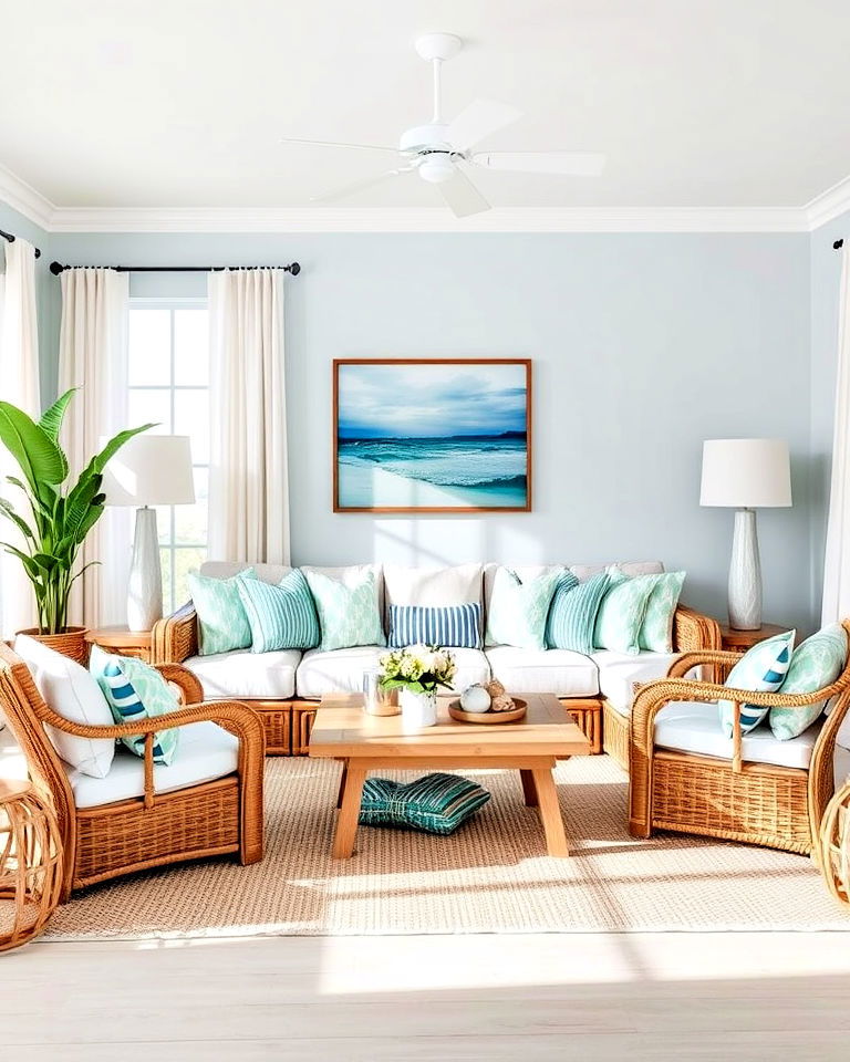 coastal inspired living rooms