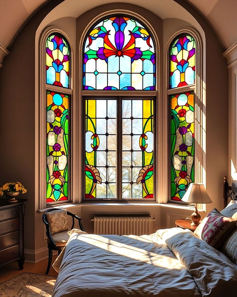 colored stained glass for artistic flair