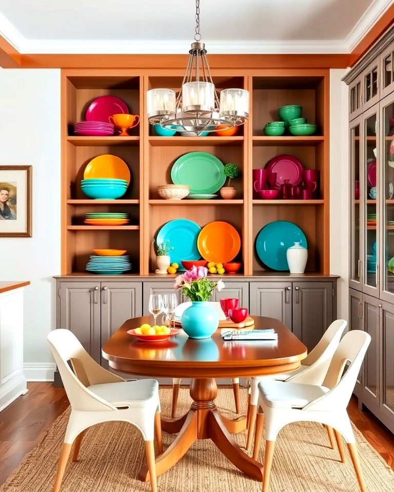 colorful dishware display