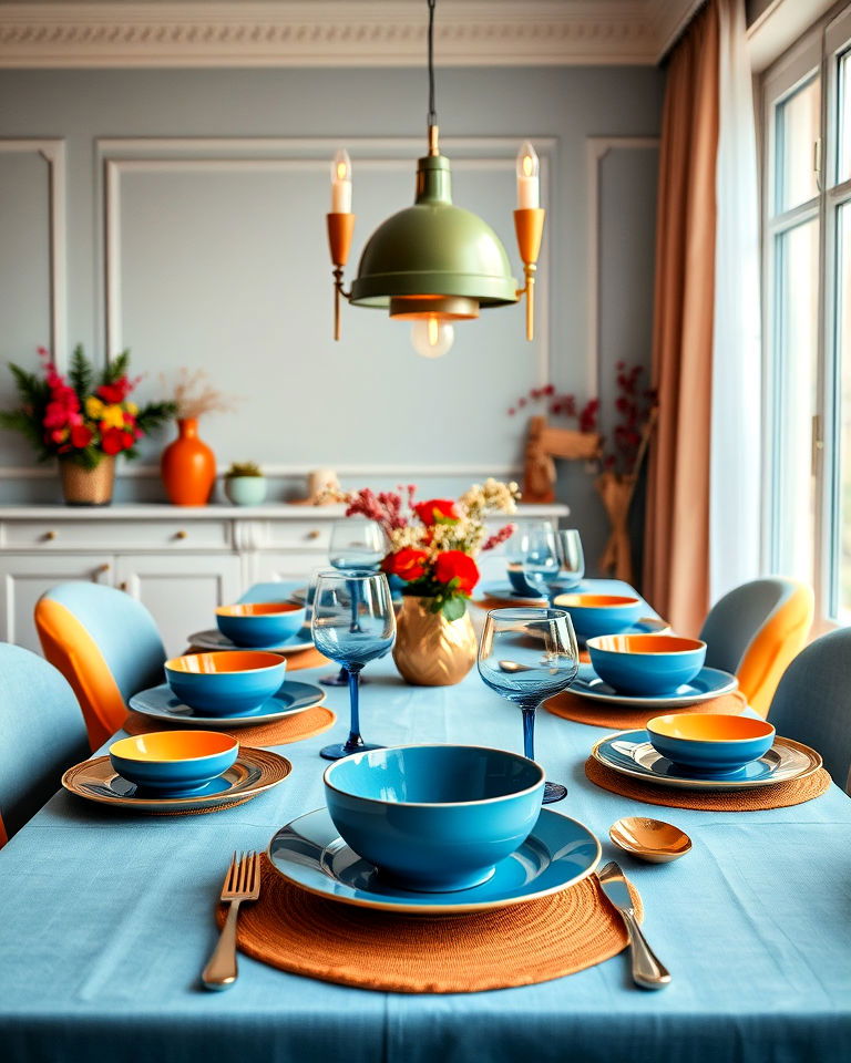 colorful tableware