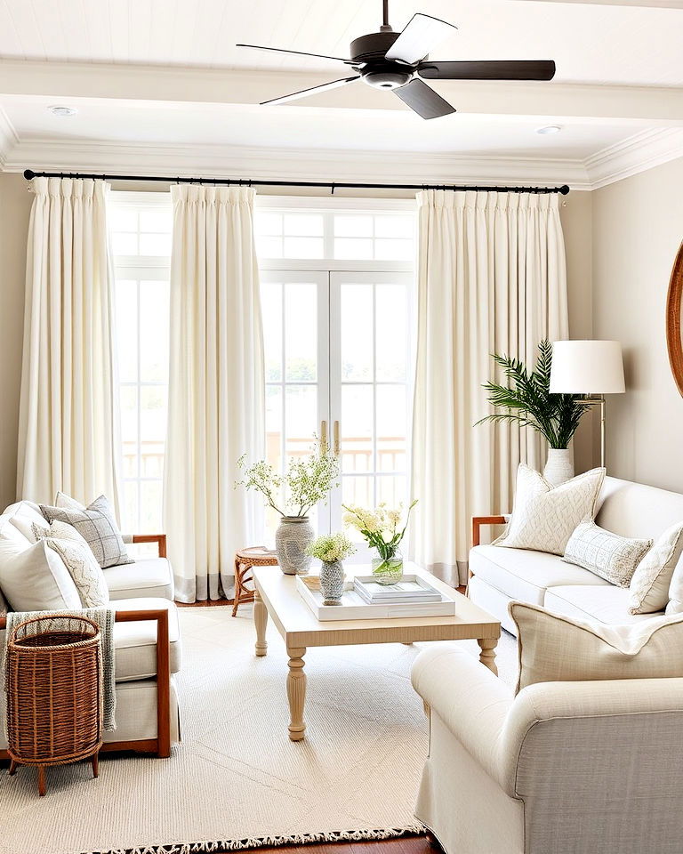 comfortable light and airy fabrics for living room